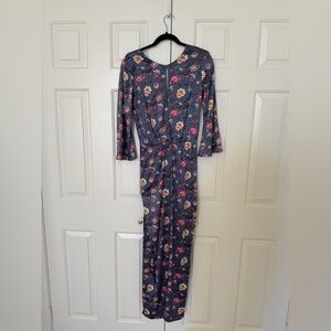 Victoria's Secret Floral Long Sleeve Dress - Blue and Pink